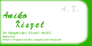 aniko kiszel business card